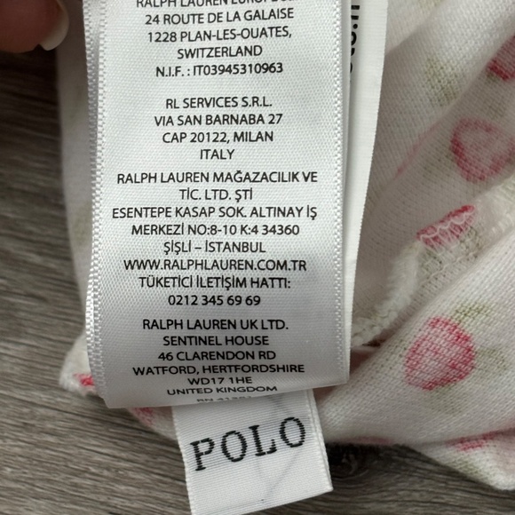 POLO RALPH LAUREN Baby Girl Toddle STRAWBERRY ROMPER One Piece Cotton Sz 18M - Picture 9 of 13